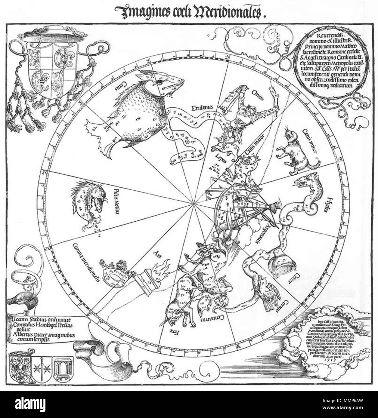 Albrecht Dürer - der südlichen Hemisphäre des Himmelsglobus - WGA 7196 Stockfoto