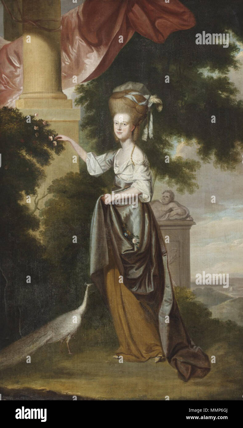 . Portrait von Sarah Delaval, Gräfin von Tyrconnel (1763-1800). 4. Quartal 18. Alcock, zugeschrieben - Sarah Delaval, Gräfin von Tyrconnel Stockfoto