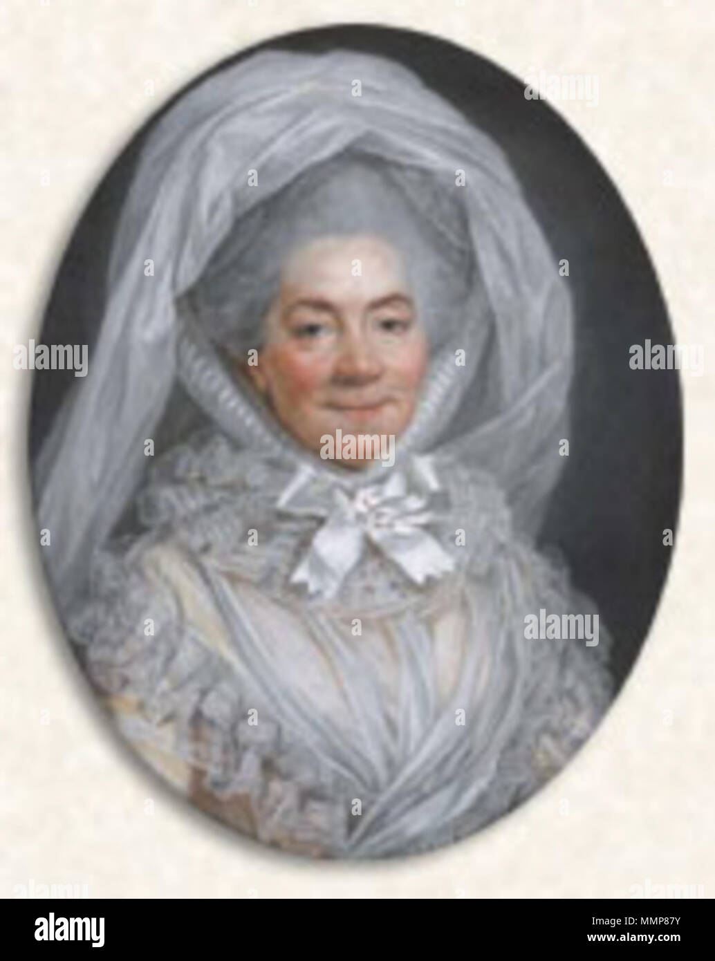 Joseph Ducreux, Portrait d'une femme âgée, dit à Tort de Mme Poisson (Années 1780) Stockfoto