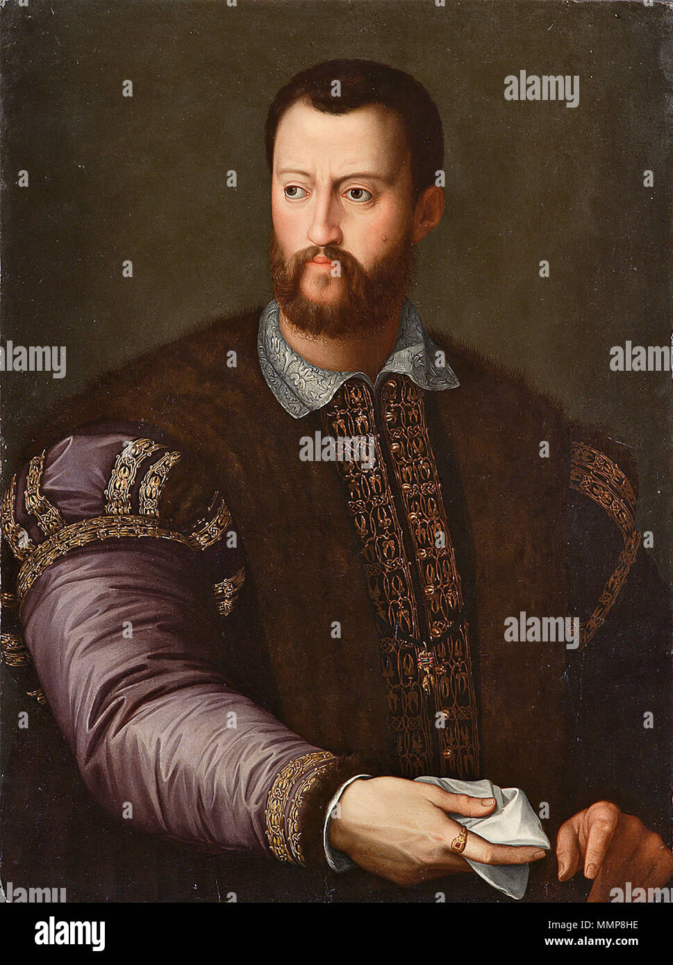 Portrait von Cosimo I. de' Medici Cosimo I. de' Medici Stockfotografie