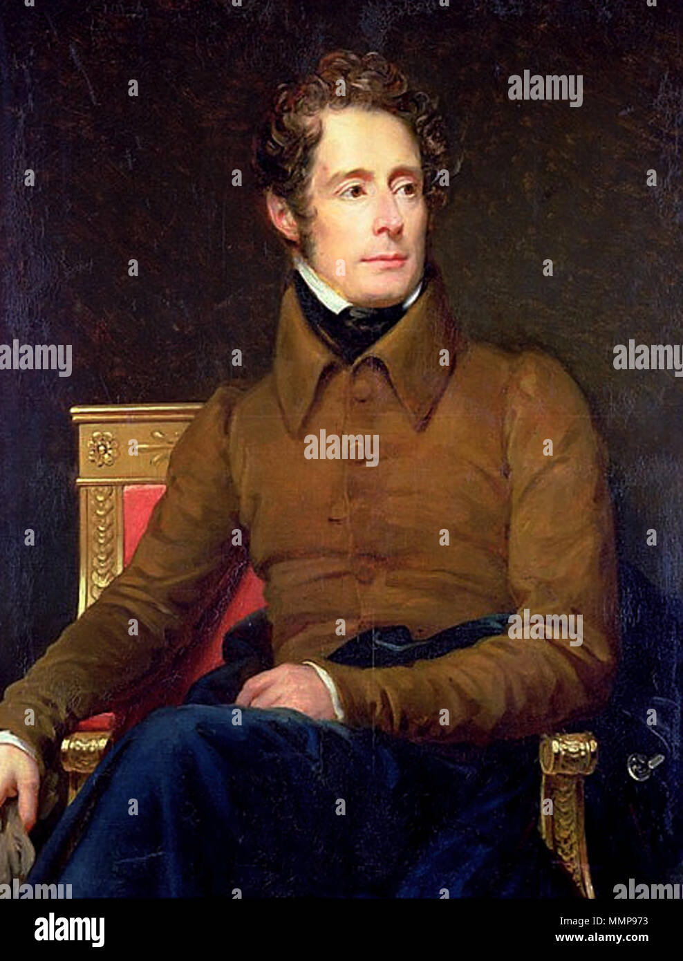 . Englisch: Alphonse de Lamartine, Alphonse de Lamartine Stockfoto