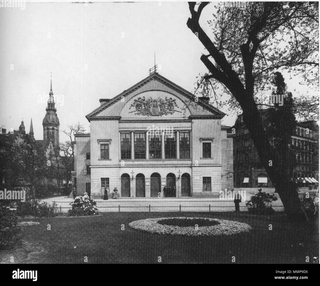 . Deutsch: Das Alte Theater am Theaterplatz Nr. 2 / 1899. . Nach 1899. Hermann Walter (1838-1909) Altes Theater Leipzig / 1899 Stockfoto