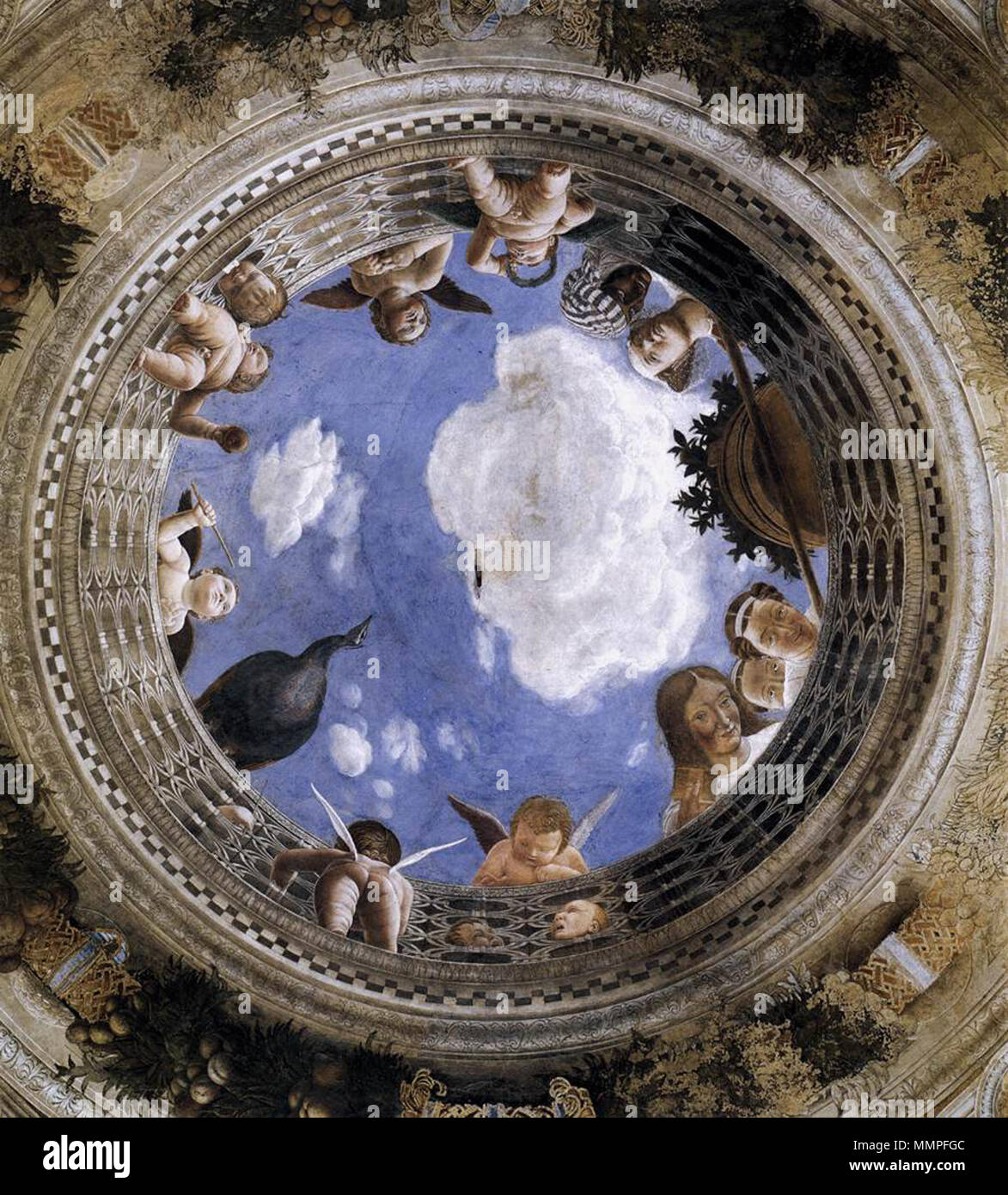 Decke Oculus. zwischen 1465 und 1474. Andrea Mantegna - Decke Oculus - WGA 14022 Stockfoto