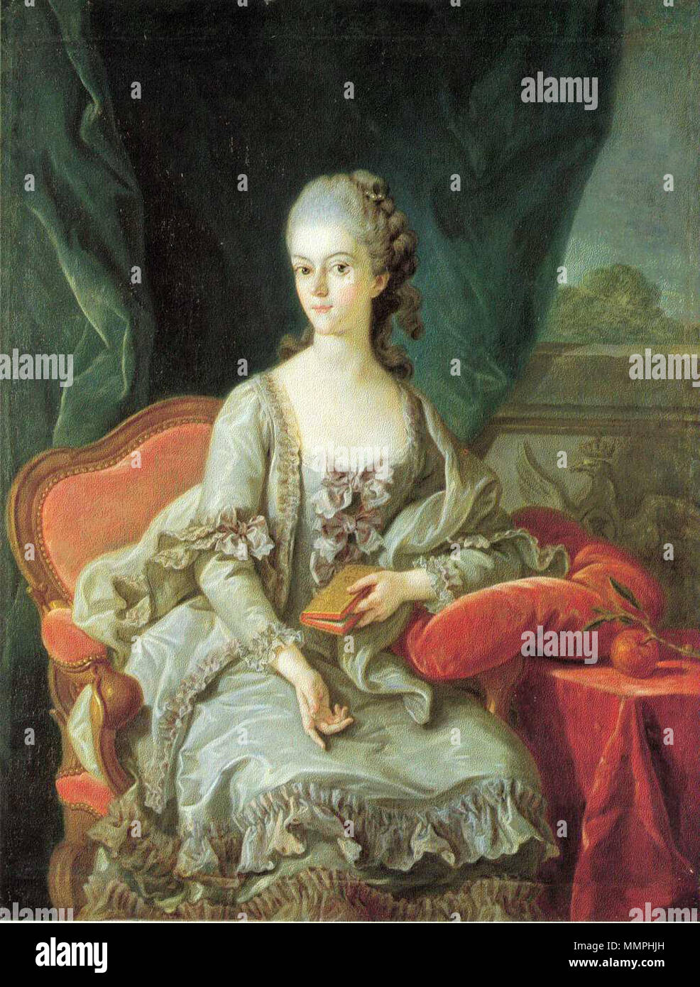 . Portrait von Wilhelmine von Hessen-Kassel (1726-1808), Ehefrau von Prinz Heinrich von Preußen Prinzessin Wilhelmine von Preußen. 1767. Wilhelmine von Hessen-Kassel Stockfoto