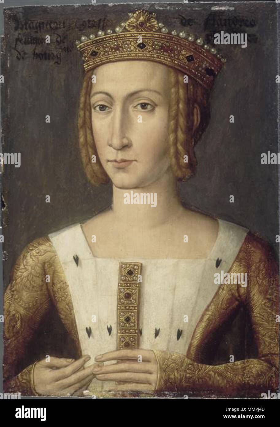 . Englisch: Margaret von Dampierre (1350-1405), Gräfin von Flandern, Artois und Burgund, Herzogin von Burgund. 16. Jahrhundert. Flämischen Schule - Lille - Margarete von Dampierre Stockfoto