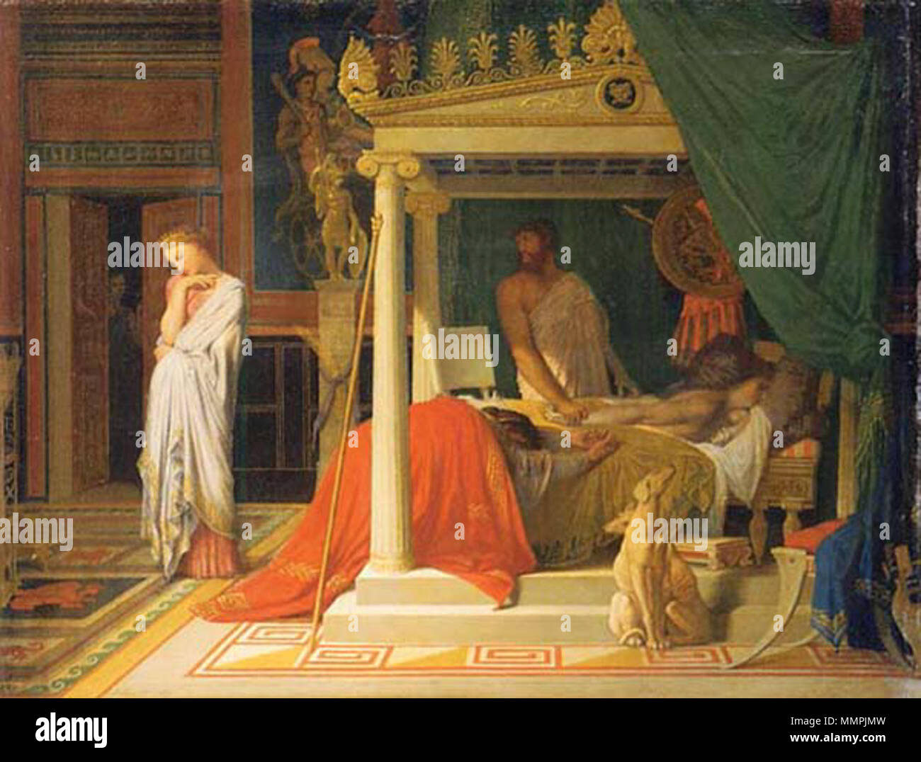 Français: stratonice. um 1860. Antiochos &Amp; Stratonice-Ingres - Philadelphia Museum der Kunst Stockfoto