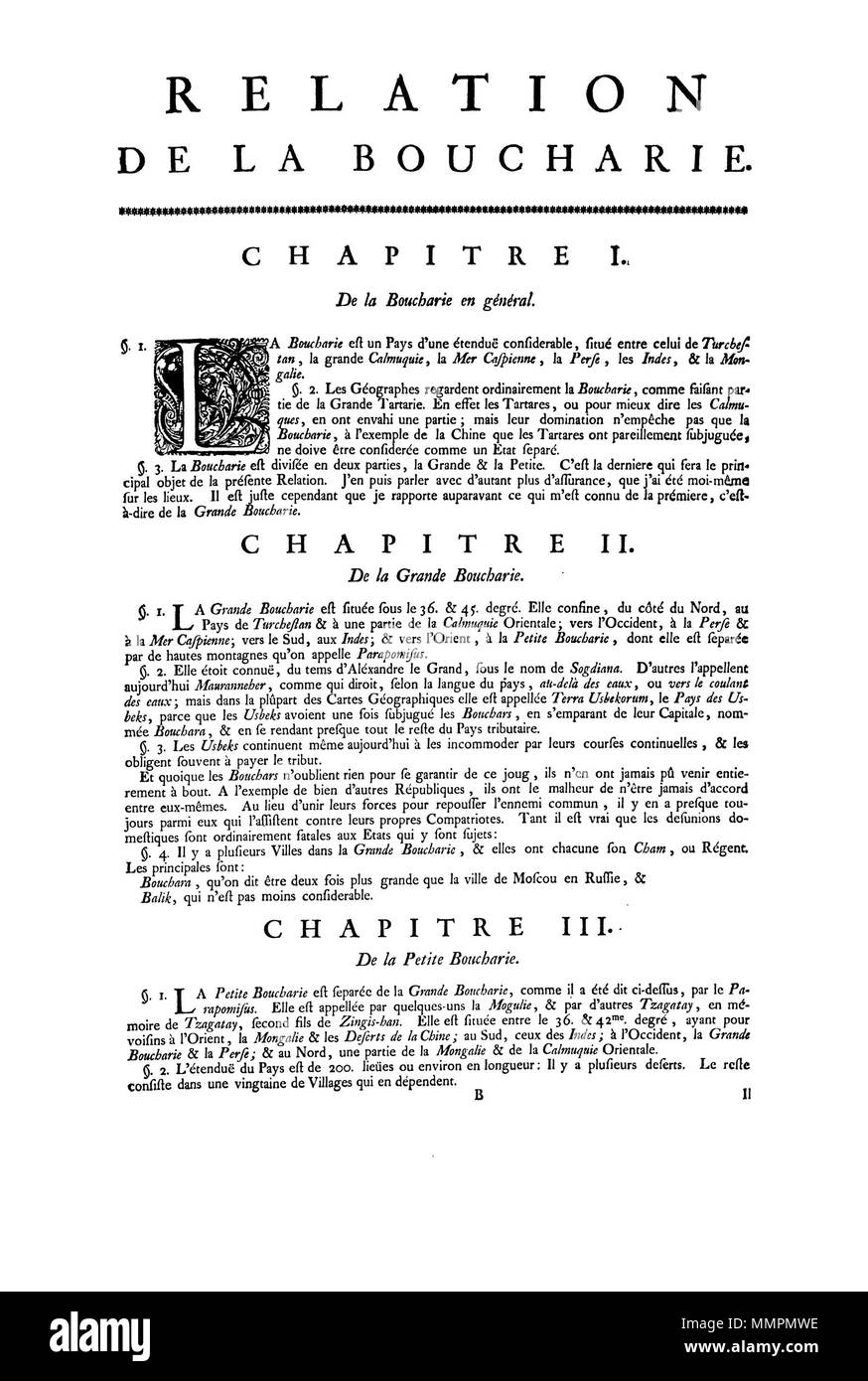 . Français: Nouvel Atlas de la Chine, de la Tartarie chinoise, et du Thibet La Haye 1737. Seite de Texte. . 1737. Jean Baptiste Bourguignon d'Anville (1697 - 1782) Beschreibung der französische Geograph und Kartograph Geburtsdatum / Tod 11. Juli 1697 vom 28. Januar 1782 Ort der Geburt / Todes Paris Paris arbeiten Standort Paris Aufsicht: Q 733907 VIAF:?:? ISNI 7472342 0000 0001 2119 4359 80126318 LCCN:?n NLA:?? 117662046 35007441 GND: WorldCat Anville Nouvel Atlas de la Chine - Seite 06 Stockfoto