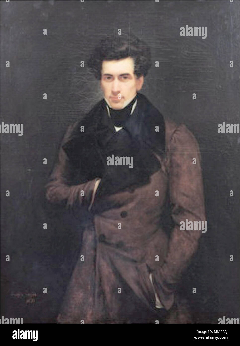 . Englisch: Armand Carrel (1800-1836), französischer Journalist. . 1830. Ary Scheffer (1795 - 1858) Alternative Namen Scheffer, A.; Schefefr Ary Scheffer; ein. Schaeffer; Ary Scheffer, Ary schaeffer Beschreibung französisch-niederländische Maler und Bildhauer Geburtsdatum / Tod 10. Februar 1795 15. Juni 1858 Ort der Geburt / Todes Dordrecht Argenteuil Arbeiten Zeitraum zwischen ca. 1810 und ca. 1858 Arbeiten Ort Dordrecht (....-1811), Paris (1811-1858), Amsterdam (1854), England (1857-1858), Niederlande Authority control: Q 436726 2478799 ISNI VIAF:?:? 0000 00010854 617 X ULAN:?? n 500001962 LCCN: 84100030 WGA Stockfoto