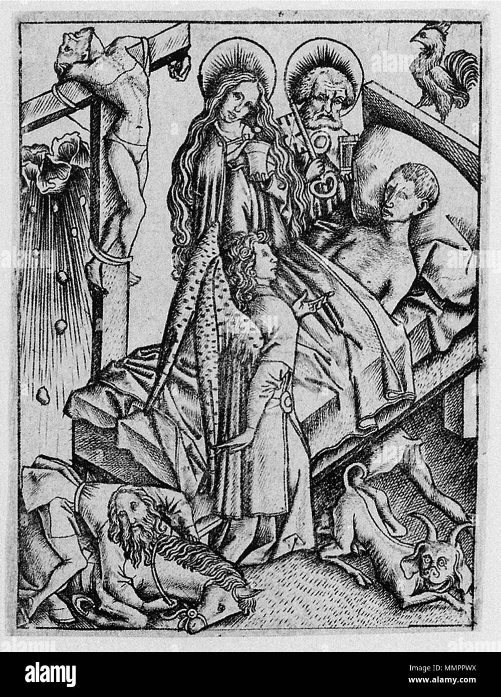 Ars Moriendi (Meister e.s.), L.178 Stockfoto