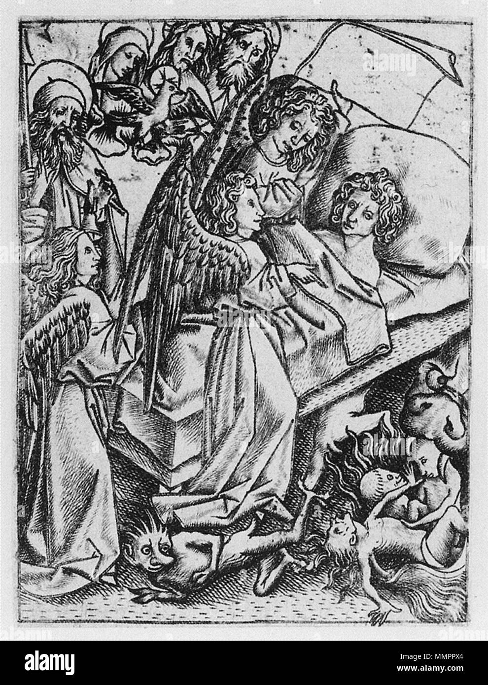 Ars Moriendi (Meister e.s.), L.182 Stockfoto