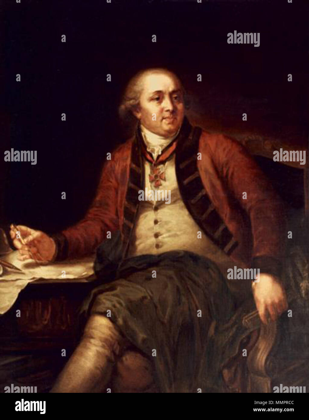 Portrait von Ivan Starov (1745-1808). ca. 1794-1800. Ivan Starov Stockfoto