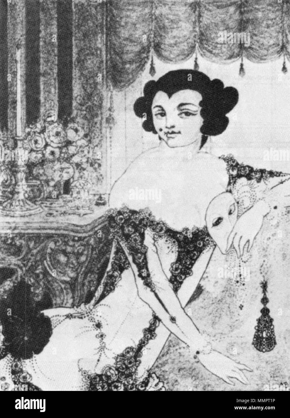 . Englisch: Veröffentlicht in der "Geschichte der Tanz von den frühesten Zeiten an die unserer Zeit" (1898), aber nur in 35 de luxe Kopien. Zeigt römische Schauspielerin Arbuscula. . 11 Februar 2013, 04:11:46. Aubrey Beardsley (1872 - 1898) Alternative Namen Aubrey Vincent Beardsley, Aubrey Beardsley Beschreibung britischer Illustrator und Maler Geburtsdatum / Tod 21 August 1872 16 März 1898 Ort der Geburt / Todes Brighton Menton, Frankreich Authority control: Q 272566 VIAF:?:? ISNI 88739636 0000 0001 21428653 ULAN:?? n 500032068 LCCN: 80036714 NLA:? 36111167 WorldCat Aubrey Beardsley - arbuscula Stockfoto