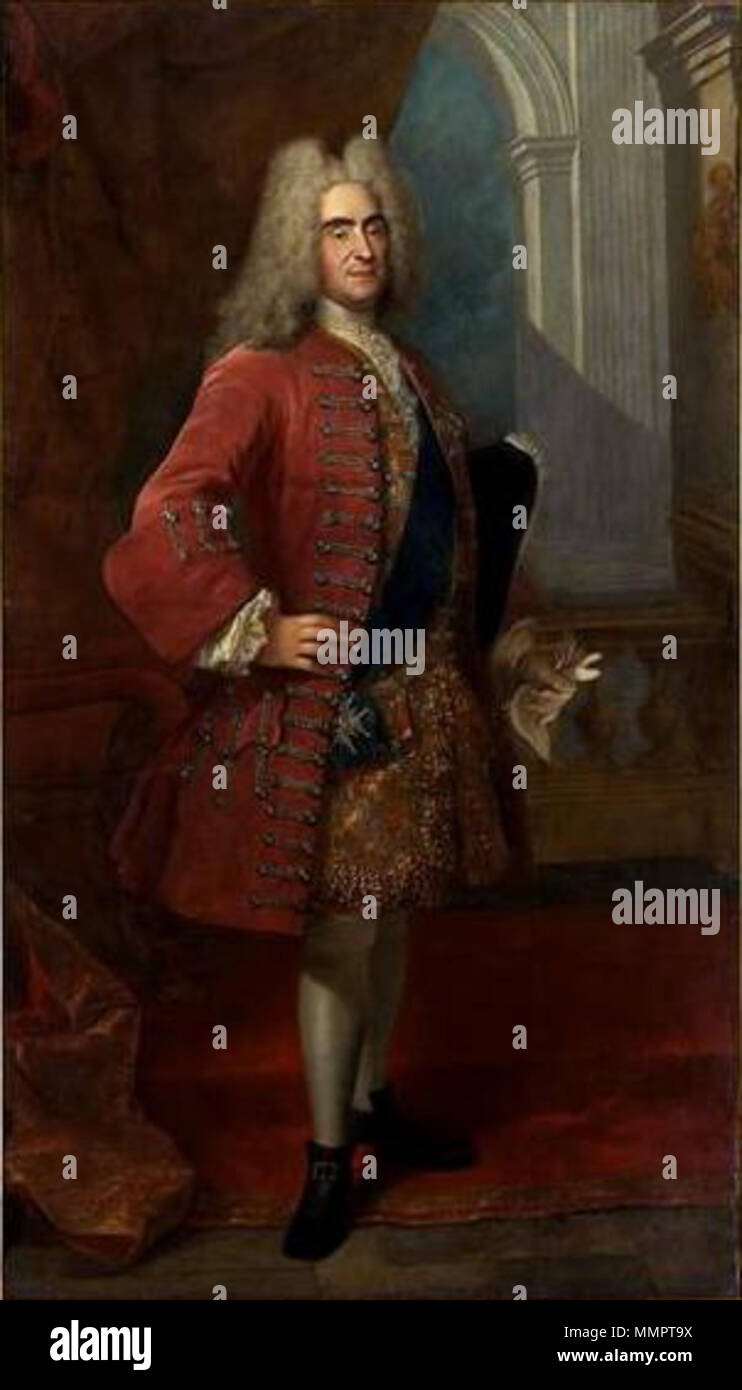 Portrait von August II. von Polen (1670-1733). 1723. August der Starke von Sachsen Stockfoto