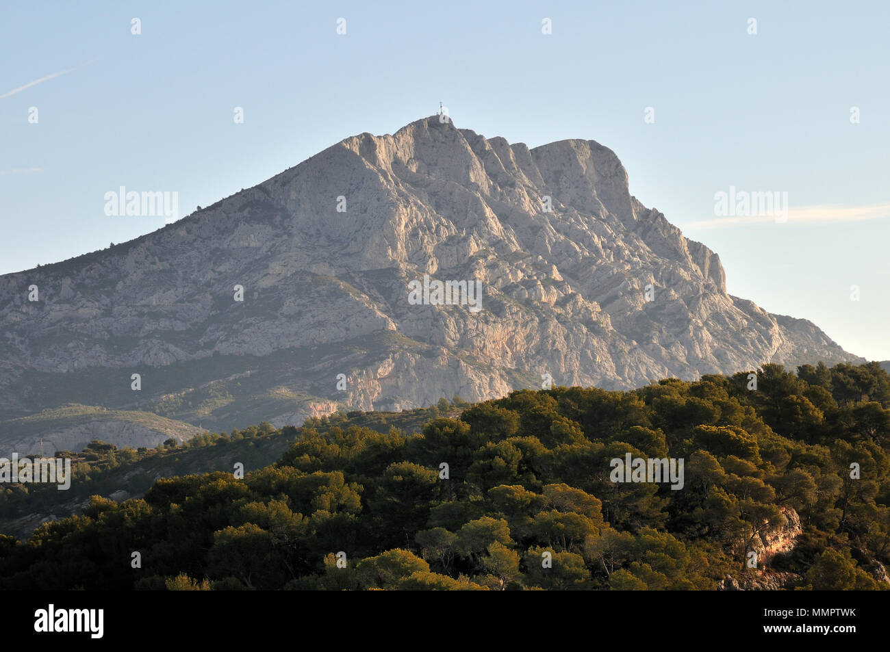 Montagne Sainte-Victoire (Provence/Frankreich) Stockfoto