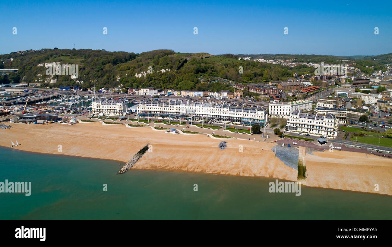 Luftbild von Dover Beach, Kent, England Stockfoto