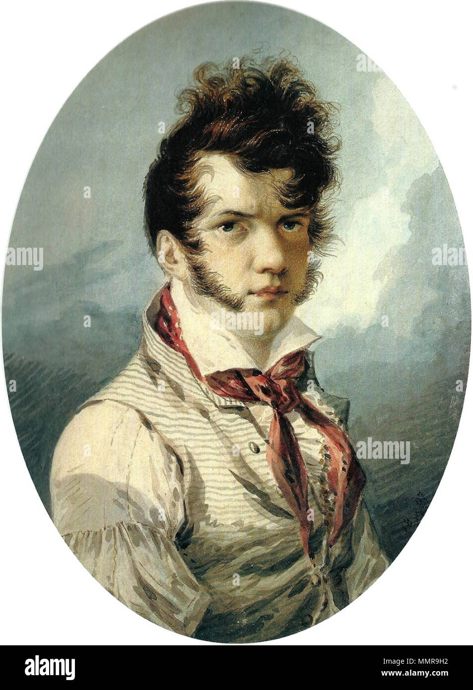 Autoportret - Aleksander Orłowski 1807 Stockfoto