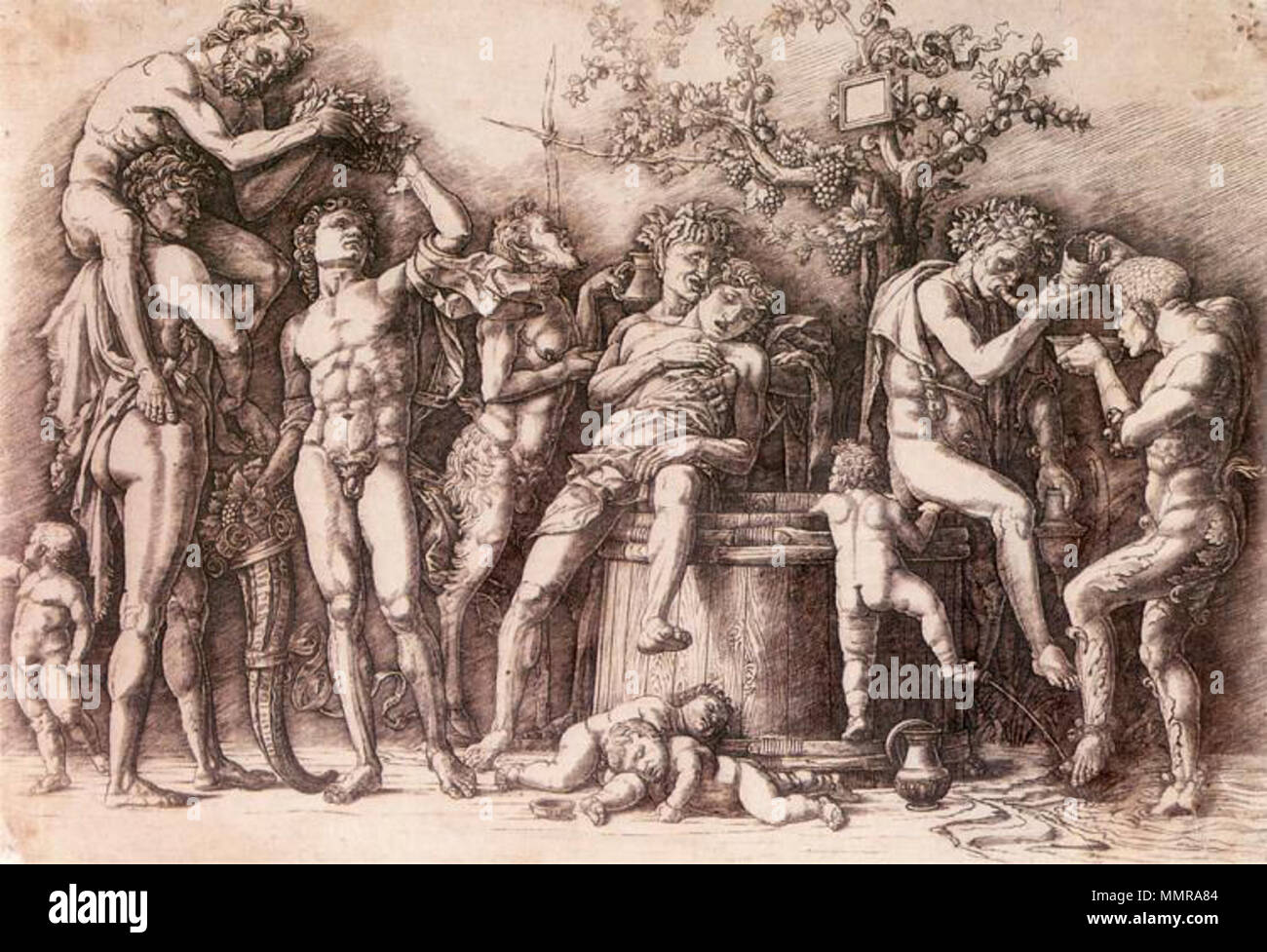 . Italiano: Baccanale col Tino, incisione English: Bakchanal mit dem Bottich, Kupferstich Englisch: Bacchanal mit Mwst, gravieren. ca. 1470. Andrea Mantegna (1431 - 1506) Beschreibung italienischer Maler und Grafiker Geburtsdatum / Tod 1431 13. September 1506 Ort der Geburt / Todes Isola di Carturo, Teil der Piazzola sul Brenta Mantua Arbeitsort Padua, Mantua Authority control: Q 5681 VIAF:?:? ISNI 27084155 0000 0001 2125 1886 ULAN:?? n 500004218 LCCN: 79040004 NLA:? 35326758 WorldCat Bacco - Mantegna, Andrea - Baccanale col Tino-1470 Ca. - Stockfoto