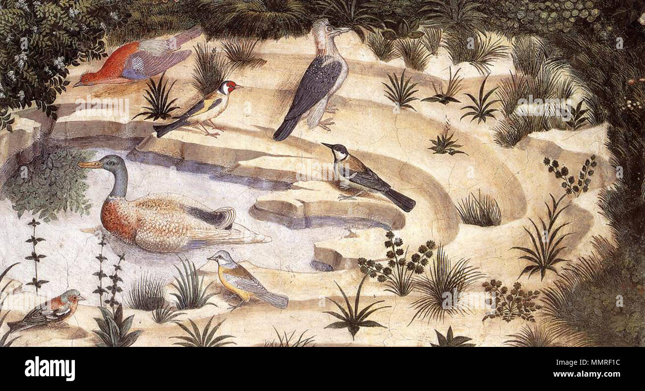 Engel anbeten (Detail). Zwischen 1459 und 1460. Benozzo Gozzoli - Engel anbeten (Detail) - WGA10280 Stockfoto