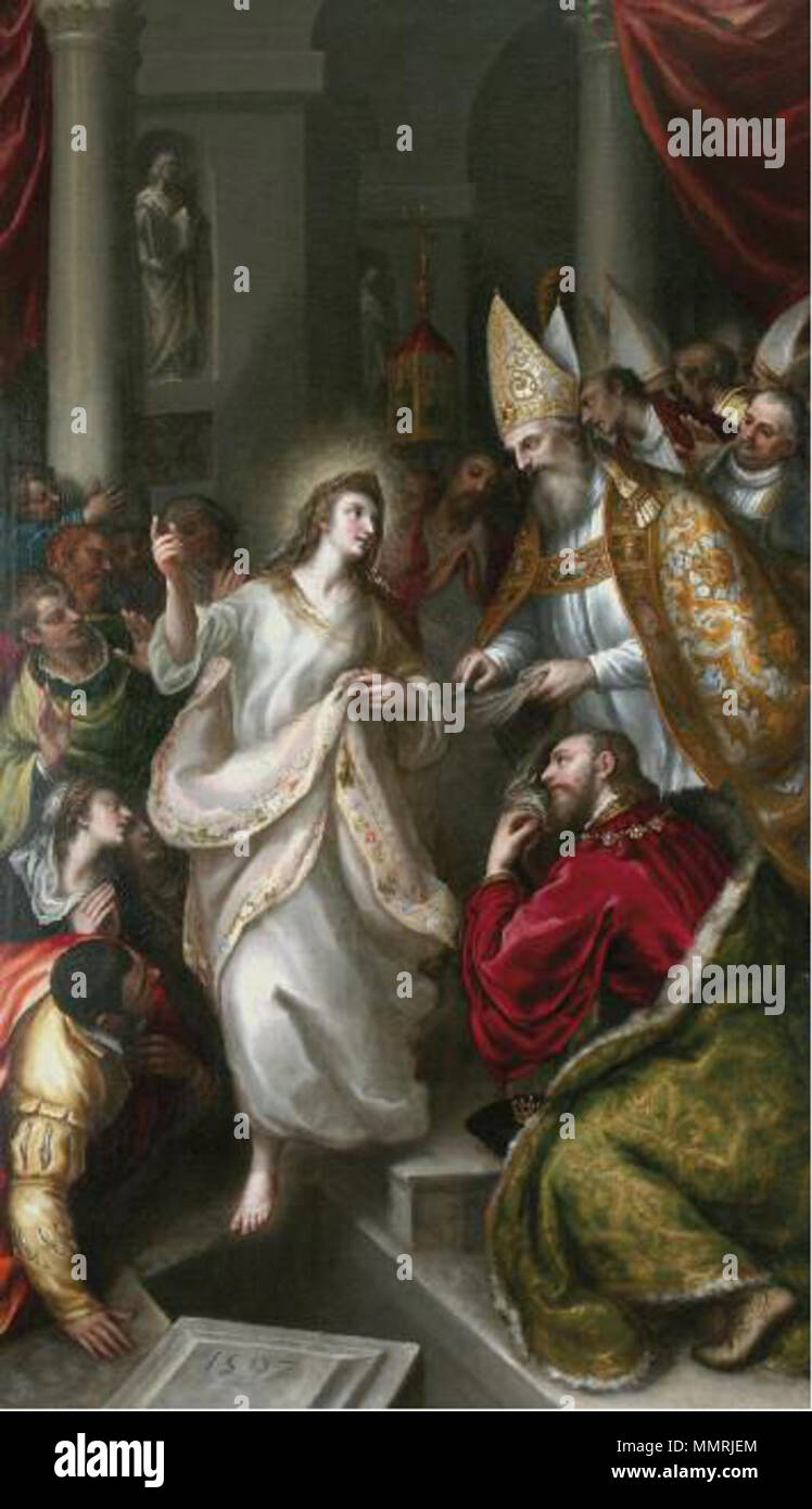 Blas de Prado - Aparición de Santa leocadia Stockfoto