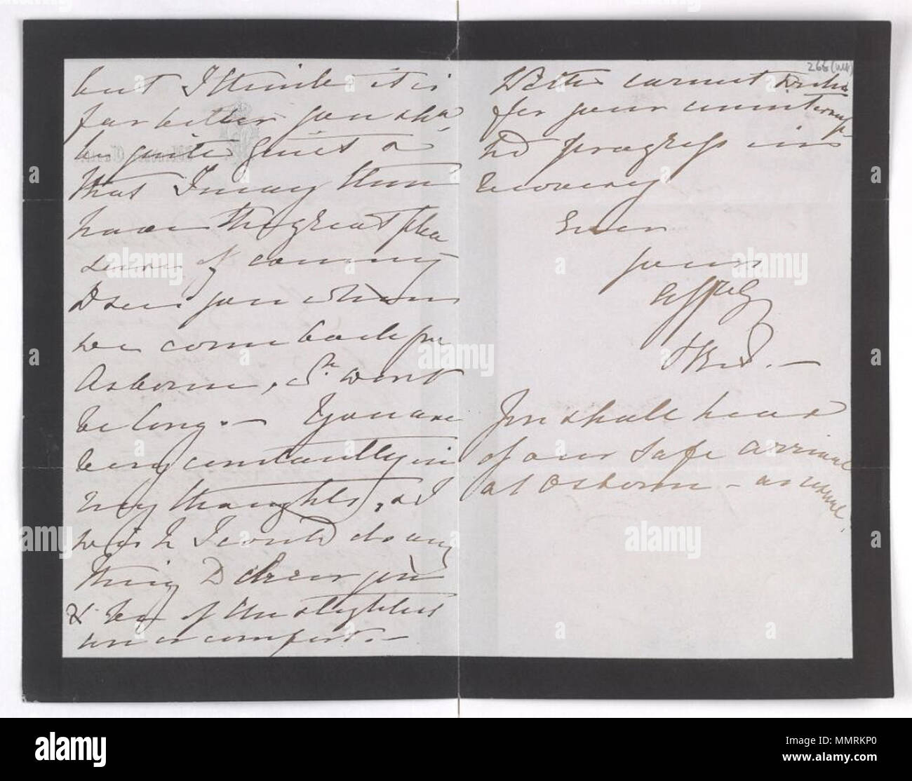. Brief von Königin Victoria, 5. April 1881.; als Autor einer runaway Bestseller Disraeli 7 Jahre Miete auf 19 Curzon Street, W1 erworben haben, im Januar 1881. Es war das erste Mal, dass er in der Lage gewesen, ein Haus mit seinem eigenen Geld zu erwerben. Curzon Street war die Szene nur eine Dinner Party, am 10. März, an die 17 Gäste eingeladen waren. Disraeli die Gesundheit war bereits gescheitert. Der Ostwind in ihn, als er seinen Weg nach Hause am 22. März. Der Schauer entwickelte sich zu Bronchitis und die Spirale der Rückgang begann. Das Haus bald eine Prozession der betroffenen Besucher, einschließlich seiner alten erlebt Stockfoto