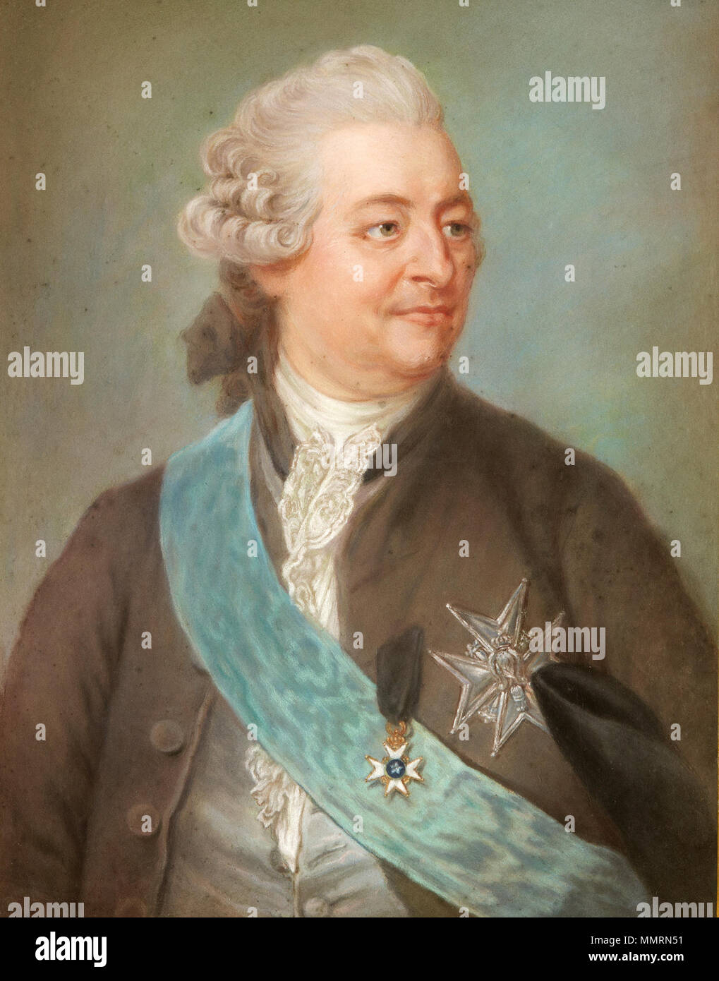 Gustaf Lundberg-Porträtt Friherre av Charles de Geer Stockfoto