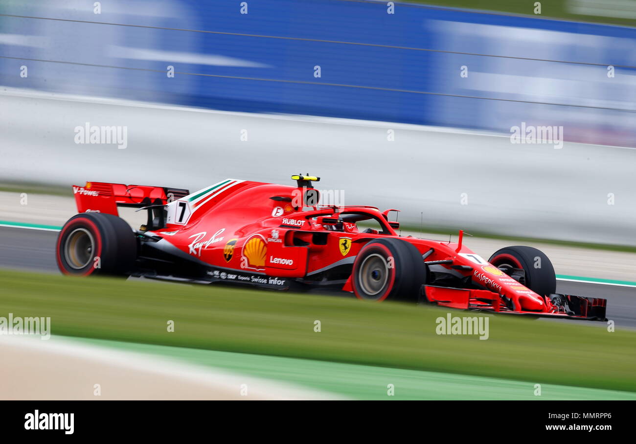 12.05.2018 Kimi Räikkönen (FIN) Scuderia Ferrari in der Formel 1-Weltmeisterschaft, den grossen Preis von Spanien, Qualifying, Barcelona, Spanien Stockfoto