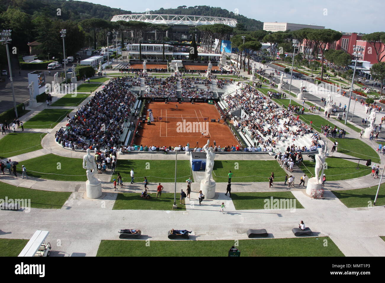 Rom, Italien. 12. Mai 2018. Kulissen der ATP World Tour Masters 1000 Rom  Tennis Turnier im Foro Italico in Rom Credit: Gari Wyn Williams/Alamy leben  Nachrichten Stockfotografie - Alamy