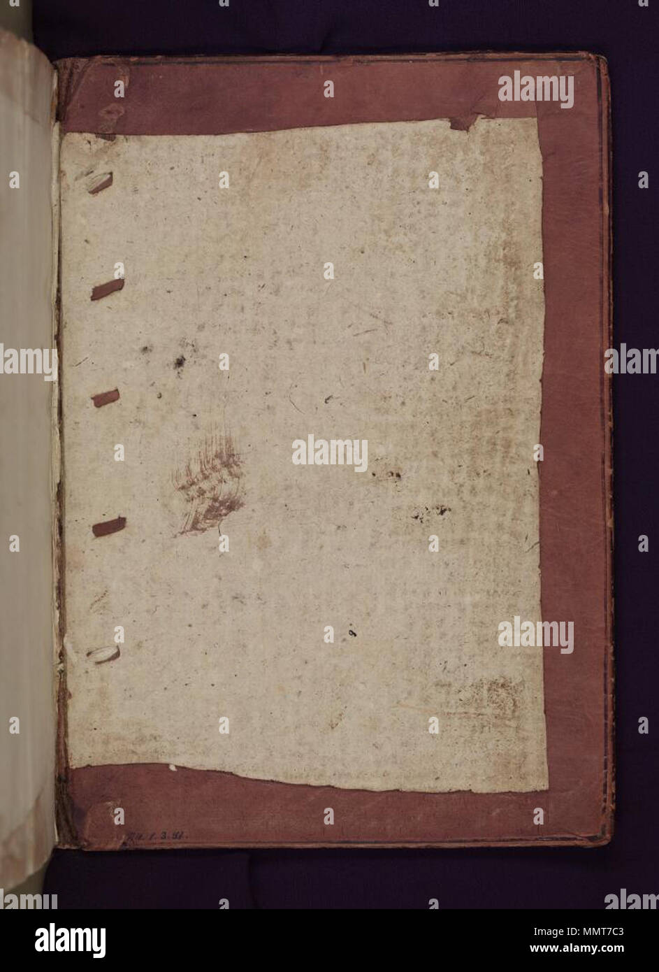 . Mischung von fünf verschiedenen Handschriften, alle englischen Ursprungs und zusammen gebunden C. 1660, bestehend aus: in Latein und Englisch, (fols. 3-33) "Die Selden Carol Buch', polyphone Musik einschließlich (fol. 17 v) Der agincourt Song, das 2. Quartal des 15. Jahrhunderts; in Latein, (fol. 34) ein Blatt von Gregory's Seelsorge, aus dem 8. Jahrhundert, und zwei aus dem 15. Jahrhundert, (fols. 35-94) Wycliffite traktate von John tissington und anderen und (fols. 95-102) einen Kalender, mit Tabellen für 1459-76, etc.; und in Englisch, (fols. 103-134) William Cartwright, die Royall Slave, ein Spiel in Oxford 1636; Innen durchgeführt. Stockfoto