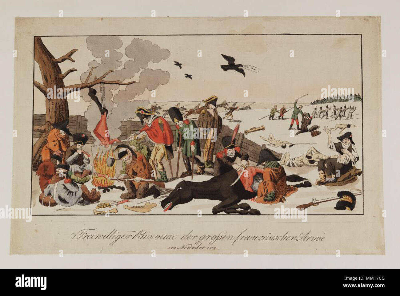 Bodleian Bibliotheken, Freiwilliger Biwak der grossen französischen Armée Stockfoto