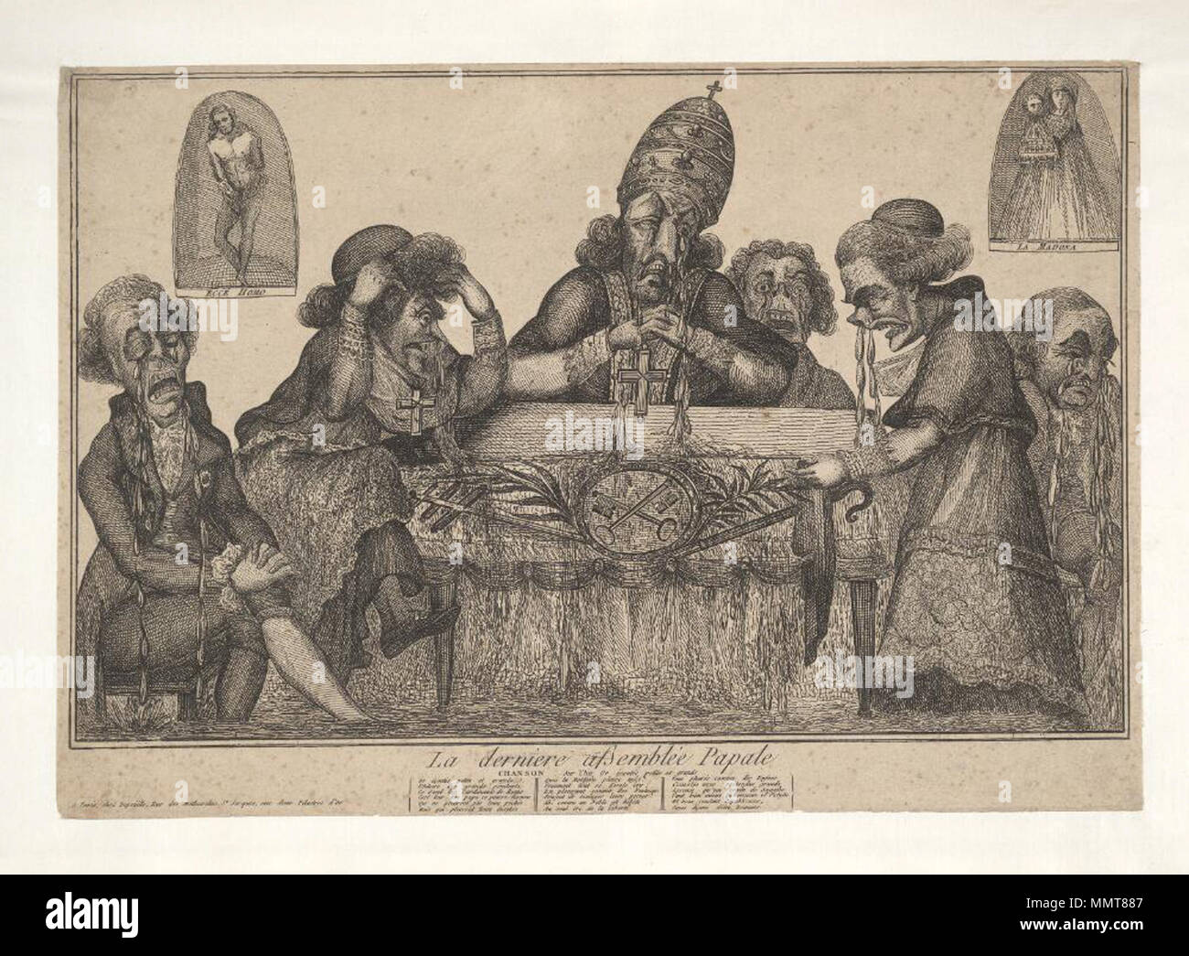 Bodleian Bibliotheken, La Derniere assemblée papale Stockfoto