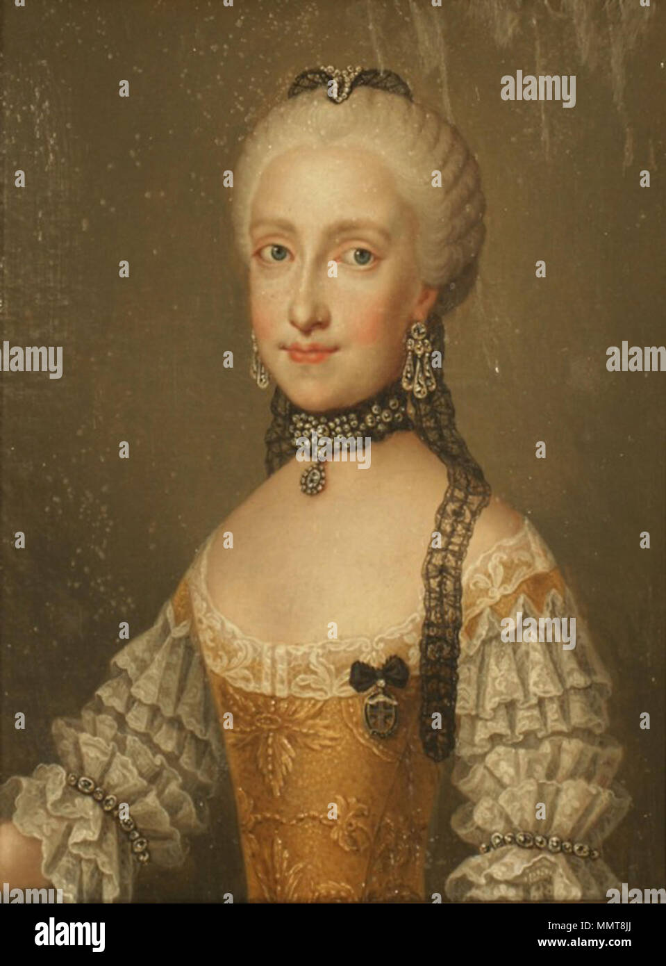 . English: Maria Ludovica Englisch: Maria Ludovica, Frau des Heiligen Römischen Kaiser Leopold II. von Habsburg-lothringen Portrait von Maria Luisa von Spanien (1745-1792). Vor 1789. Maria Ludovica von Spanien Stockfoto