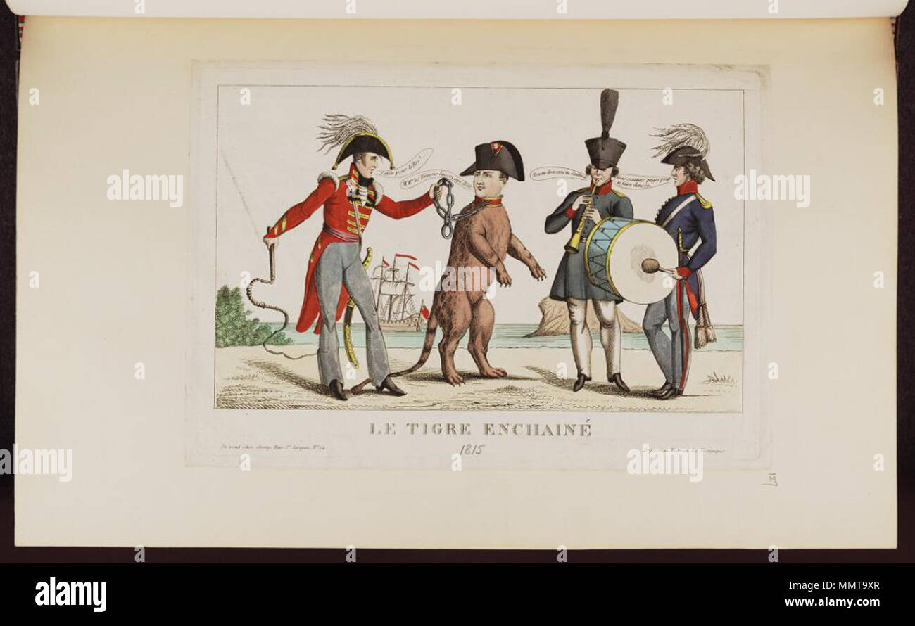 Bodleian Bibliotheken, Le Tigre enchainé - Napoleon Bonaparte premier Consul s'est rendu à Notre Dame pour y entendre la Sainte Messe célébrée p Stockfoto