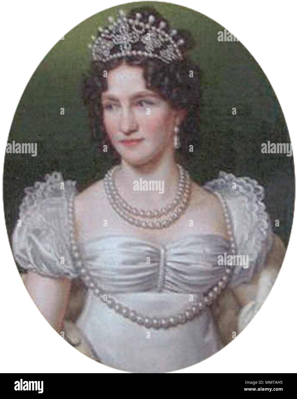 . English: Karoline Auguste von Bayern 1792-1873, von 1808 bis 1814 erste Frau von Kronprinz w:de:Wilhelm I. (Württemberg) Wilhelms von Württemberg (geschieden). 1816 bereits Frau von Kaiser Franz I. von Österreich und wurde Kaiserin Karoline Auguste von Österreich. Englisch: Prinzessin Charlotte Auguste von Bayern, 1792-1873, von 1808 bis 1814 erste Ehefrau von Kronprinz Wilhelm I. von Württemberg (geschieden). Von 1816 Kaiserin von Österreich, als vierte Frau von Kaiser Franz I. von Österreich. LEAD Technologies Inc. V1.01 Charlotte Auguste Bayern 1792 1873 Stockfoto