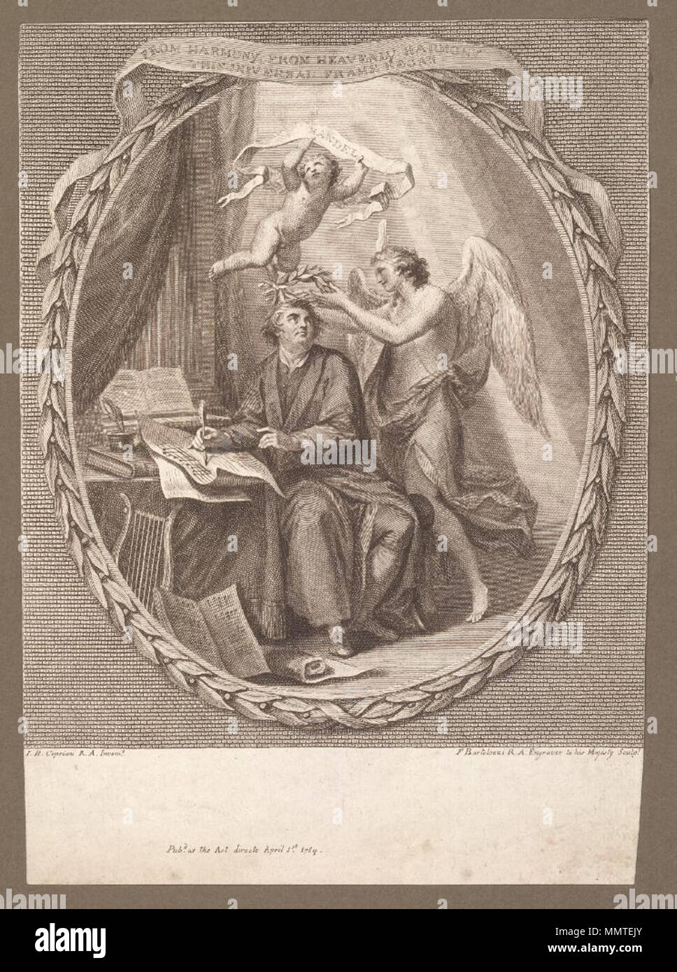 . Ticket, April 1st, 1784; in brauner Tinte gedruckt; [Ticket, April 1st, 1784] [Ticket, April 1st, 1784]. 1. April 1784. Bodleian Bibliotheken, Ticket, 1. April 1784 Stockfoto