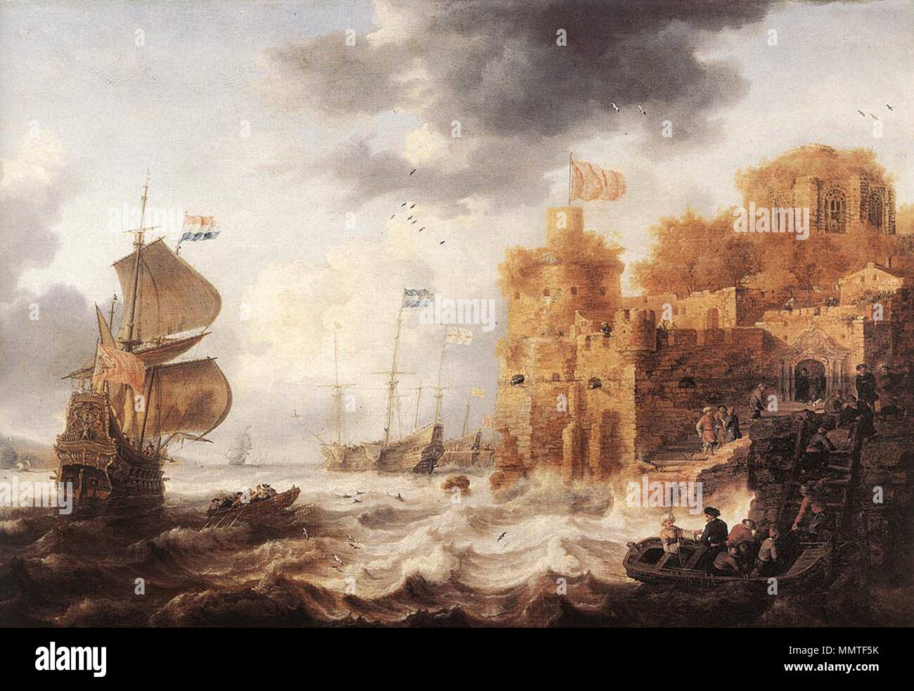 Eine orientalische Hafen. zwischen 1650 und 1652. Bonaventura Peeters - Eine orientalische Hafen - WGA 17130 Stockfoto