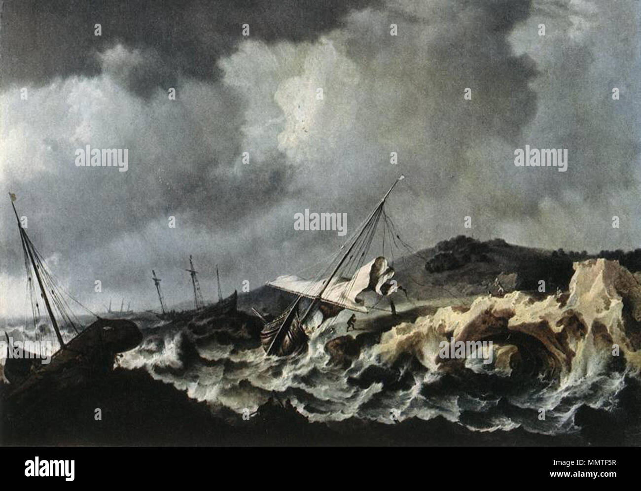 Schiffbruch. erste Hälfte des 17. Jahrhunderts. Bonaventura Peeters - Schiffbruch - WGA 17134 Stockfoto