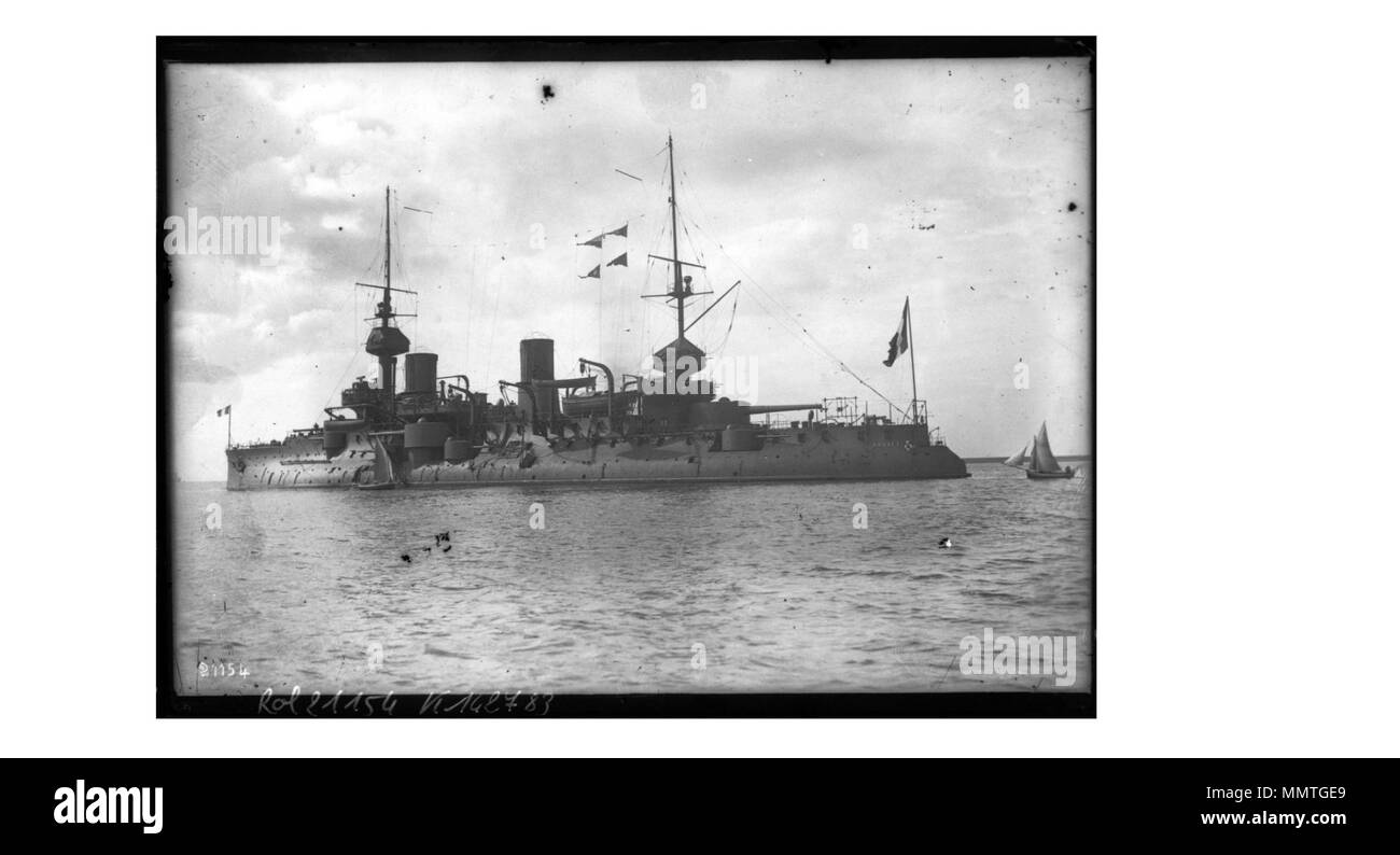 Schlachtschiff Bouvet in Toulon Hafen Bouvet in Toulon-Agence Rol-2 Stockfoto