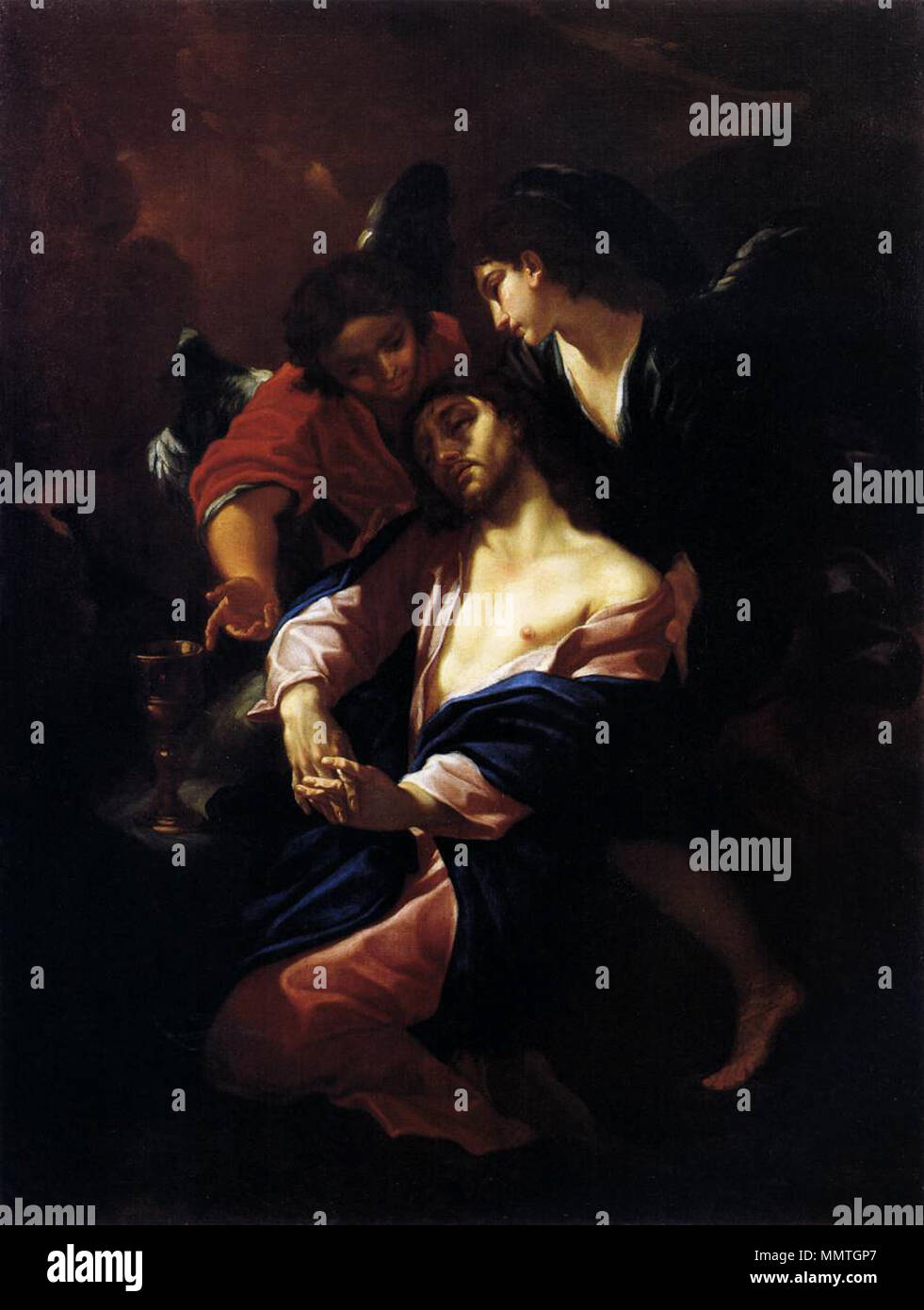 Englisch: Christus im Garten Gethsemane. ca. 1650. Brandi, Giacinto - Christus im Garten Gethsemane-C. 1650 Stockfoto