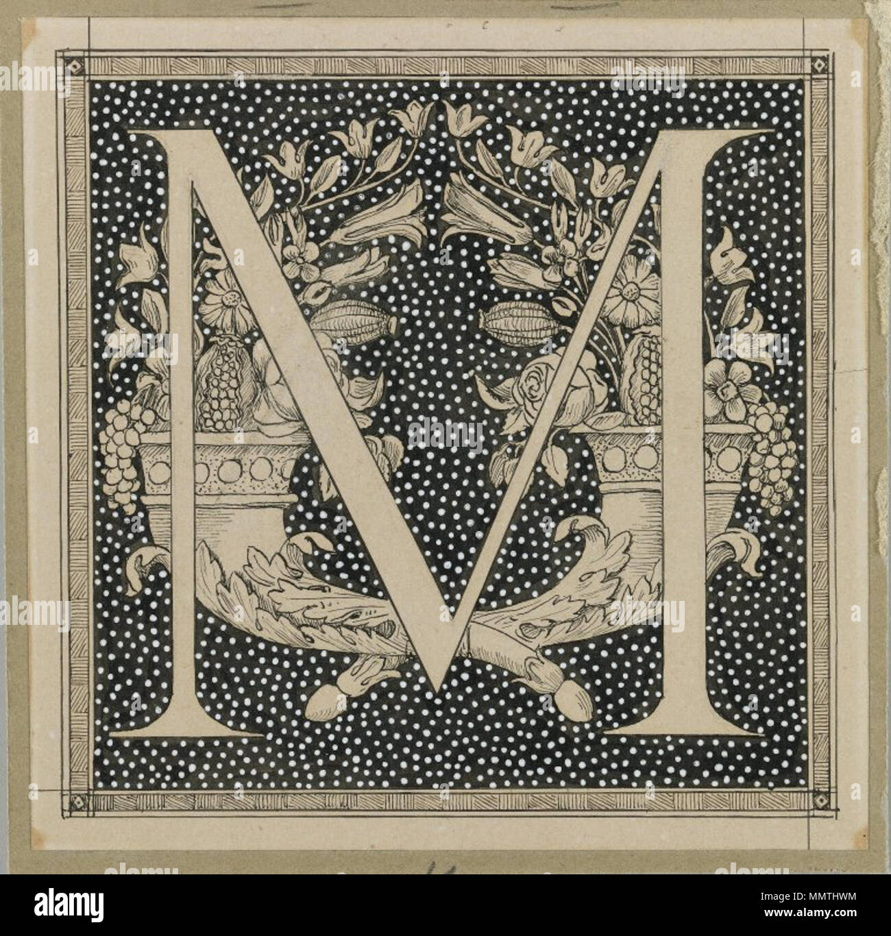 Großbuchstabe M. zwischen 1886 und 1894. Brooklyn Museum - Großbuchstabe M - James Tissot Stockfoto