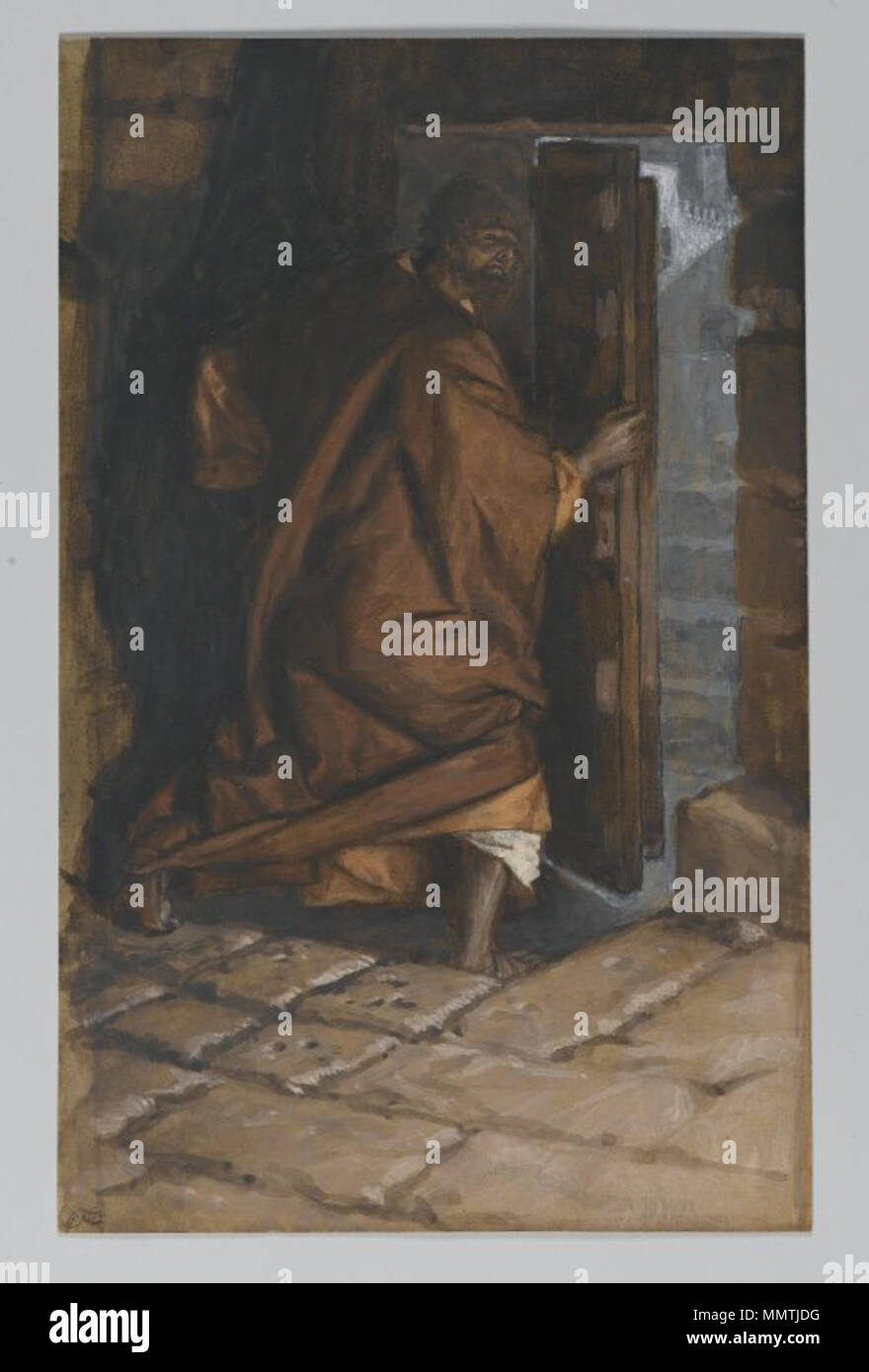 Brooklyn Museum - Judas verlässt das Coenaculum (Judas quitte Le Cénacle) - James Tissot Stockfoto