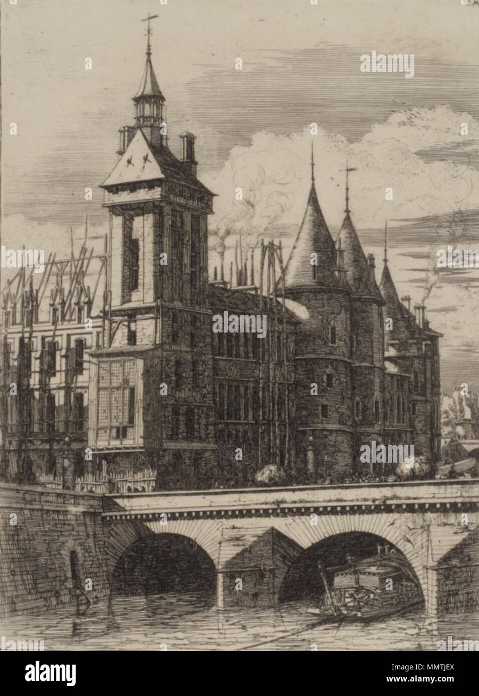 Brooklyn Museum - La Tour de l'Horloge - Charles Méryon Stockfoto