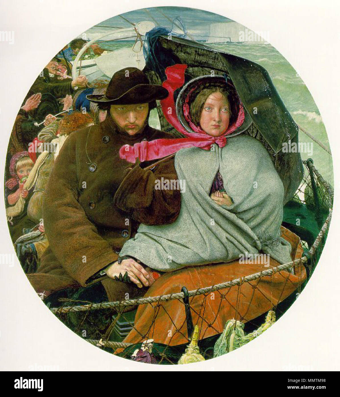 . Deutsch: Das Letzte von England von Ford Madox Brown, 1855. Öl auf Leinwand. Original im Birmingham Museum & Art Gallery Die Letzten von England. 1855. Braun letzte von England Stockfoto