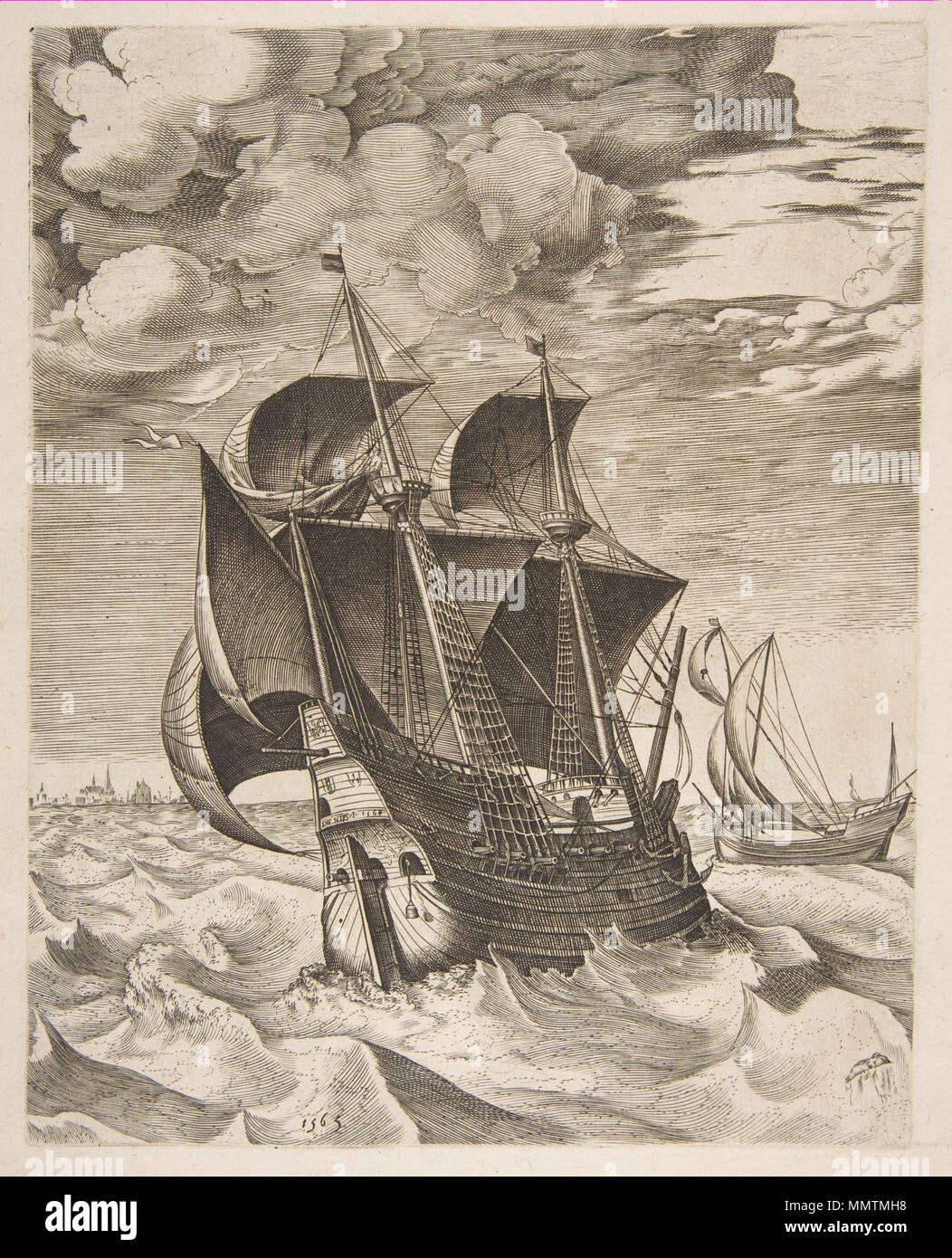 . Englisch: Gravur von Pieter Bruegel der Ältere "Ein niederländischer Hulk und ein boeier' aus der Segelschiffe Serie. 1565 Русский: Отпечаток с гравюры Питера Брейгеля Старшего" Голландский хольк и из буер" серии Парусные суда гравюр''. 1565. 1565. Pieter Brueghel der Ältere (1526/1530-1569) Alternative Namen verkaufte seine Tochter, Pieter Pieter Breughel Pieter Brueghel, bäuerlichen Brueghel Beschreibung flämischen Maler, Zeichner und Grafiker Geburtsdatum / Tod zwischen 1526 und 1530, 9. September 1569 Ort der Geburt / Todes Q 1981676 oder Breda Brüssel arbeiten Standort Antwerpen (1551-1563), Italien (1553), Bru Stockfoto