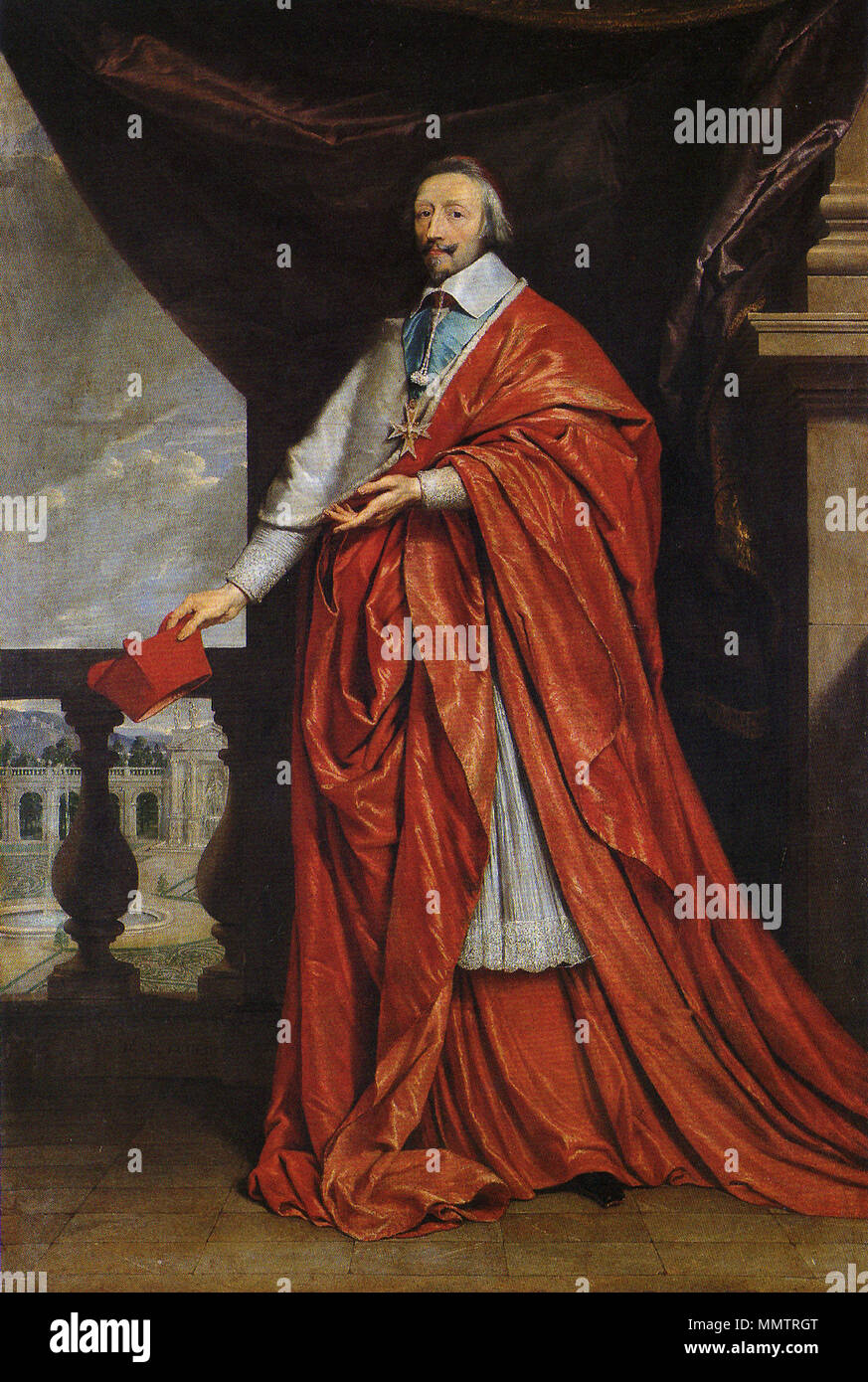 Français: Armand-Jean du Plessis, Kardinal de Richelieu. ca. 1640. Cardinal-Richelieu Stockfoto