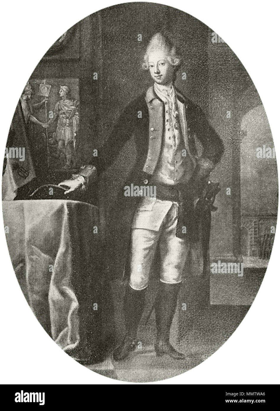 Caroline Mathilde ich militaeruniform Stockfoto