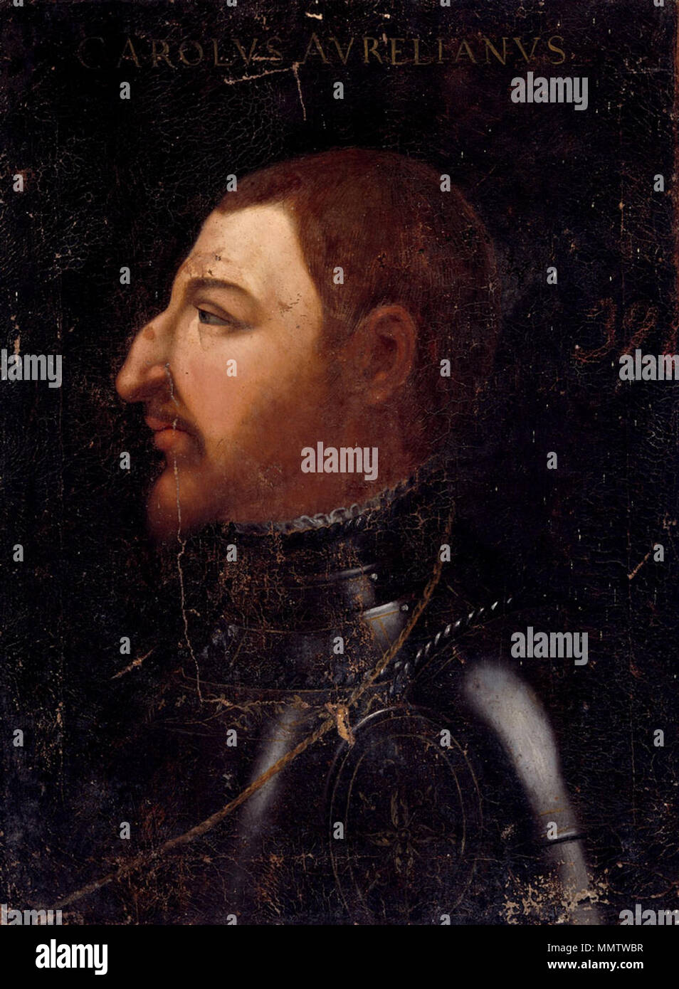 . Italiano: Carolus Aurelianus. zwischen 1552 und 1568. Cristofano dell'Altissimo (1525 - 1605) italienischer Maler Geburtsdatum / Tod 1525 21. September 1605 Ort der Geburt / Tod Florenz Florenz Arbeitsort Florenz Befehlsgewalt: Q 5186477 VIAF: 77455965 ISNI: 0000 0000 8060 5835 ULAN: 500008488 WGA: ALTISSIMO, Cristofano dell'GND: 131756966 Carolus Aurelianus-Serie Gioviana Beschreibung Stockfoto