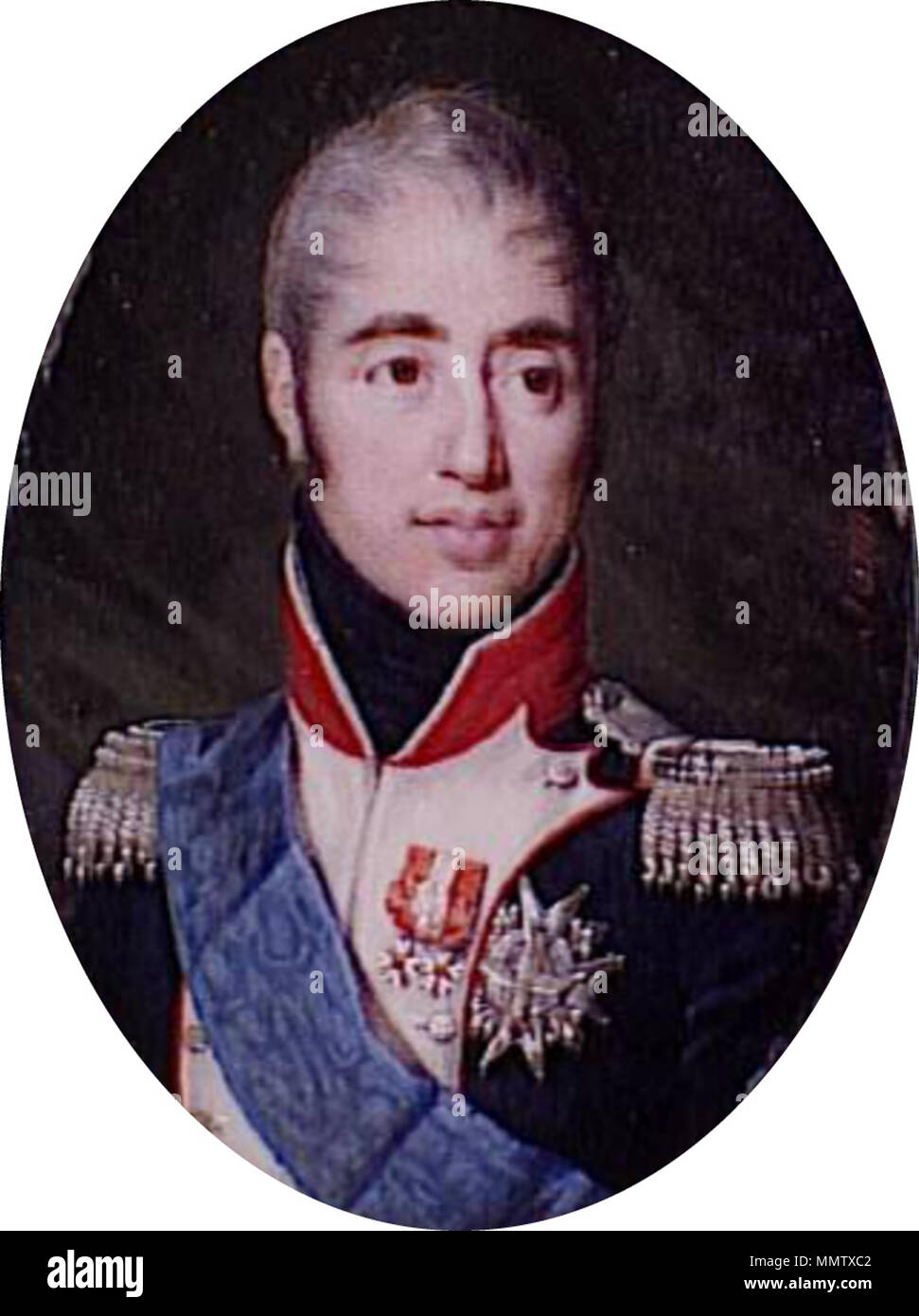 . Deutsch: König Karl X. von Frankreich (1757-1836) in der Uniform des Obersten der Nationalgarde Portrait von Charles X (1757-1836). ca. 1847. Saint-Charles X von Frankreich, Louvre Stockfoto