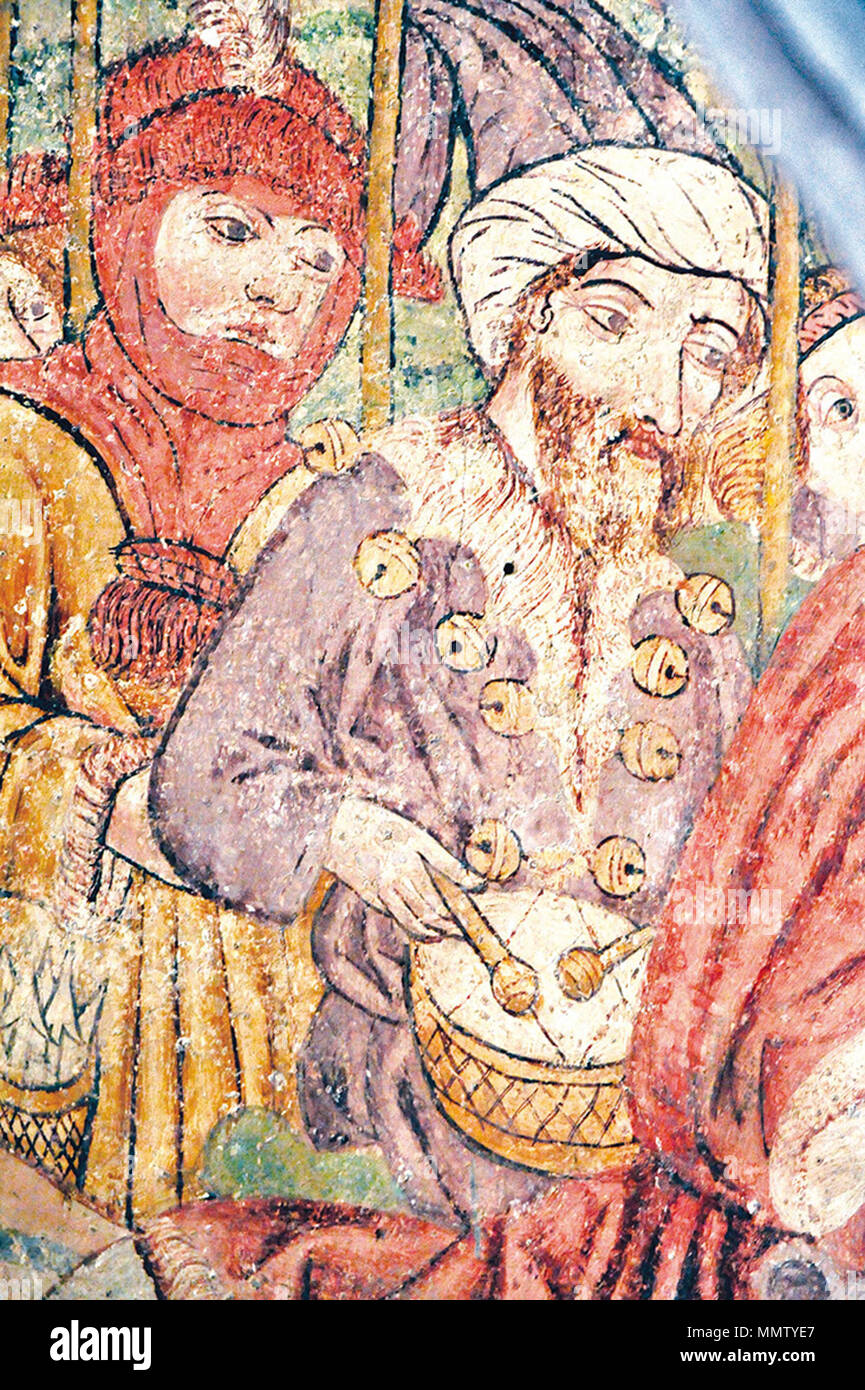 . 15. Jahrhundert. Cerkev Sv. Trojice v Hrastovlju - freska 5 Stockfoto