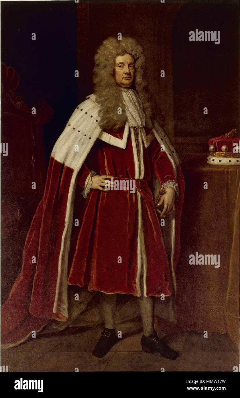 . Öl Englisch: Porträt von Charles Calvert, 3. Baron Baltimore (1637-1715) zwischen 1675 und 1715. Charlescalvert 800 Stockfoto
