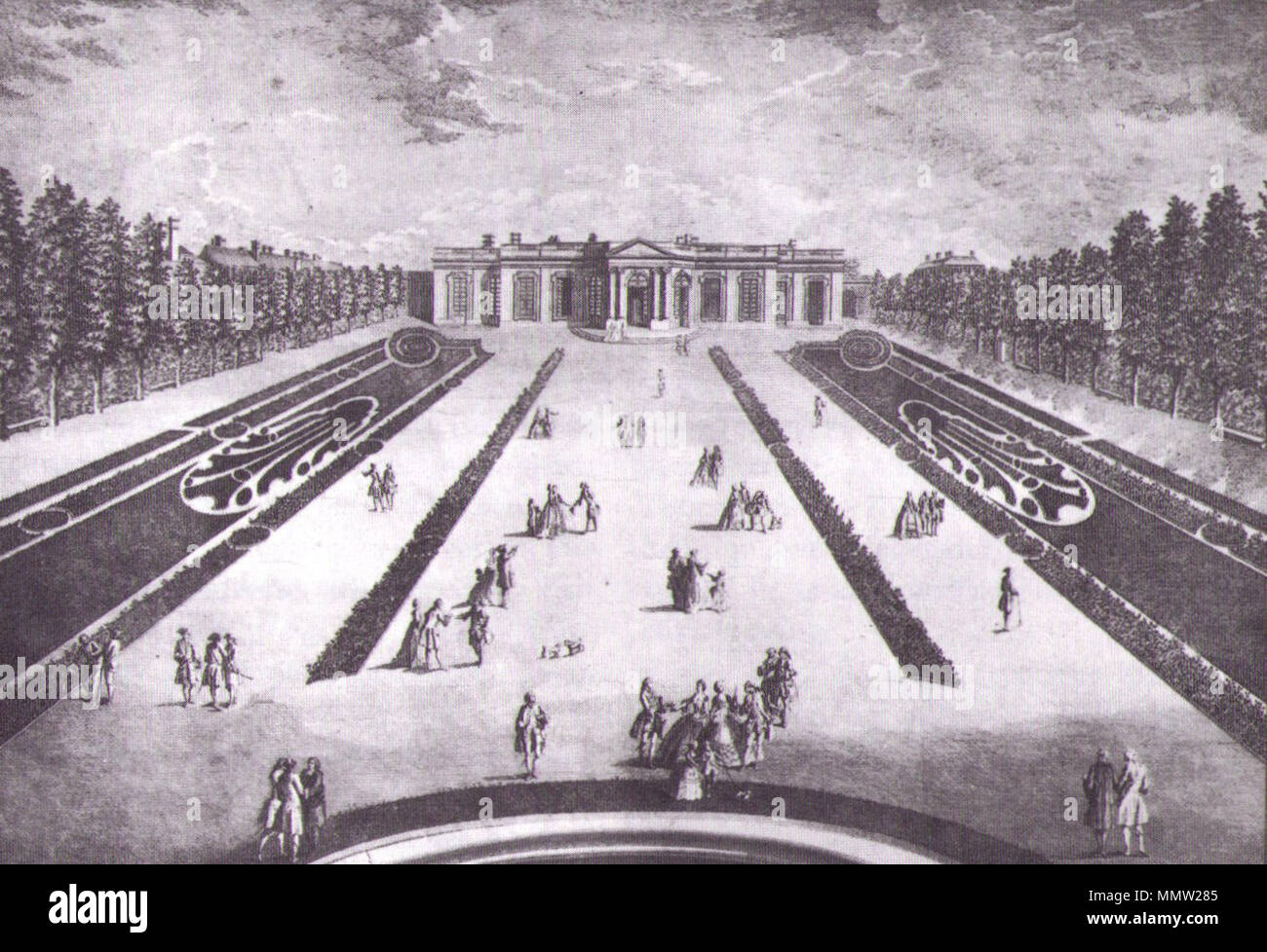 Choisy-le-Roi Petit Château Jardin Stockfoto